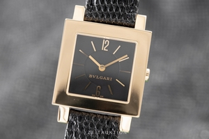 Bvlgari Quadrato 18 ct gold quartz Kal. 722 MBBI Ref. SQ29GL