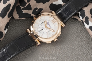 Chopard Imperiale chronograph 18 ct red gold automatic Kal. 1185 Ref. 384211-5001, 4211