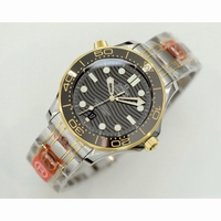 Seamaster Diver 300M SS/YG 1:1 Best Edition Black Ceramic Black Dial SS Bracelet ORF A8800