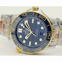Seamaster Diver 300M SS/RG 1:1 Best Edition Blue Ceramic Blue Dial SS Bracelet ORF A8800
