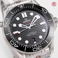 Seamaster Diver 300M 1:1 Best Edition Black Ceramic Black Dial SS Bracelet ORF A8800