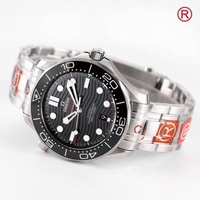 Seamaster Diver 300M 1:1 Best Edition Black Ceramic Black Dial SS Bracelet ORF A8800