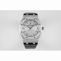 Royal Oak 41mm 15500 SS Grey&White&Blue&Black Leather Strap BF MY9015