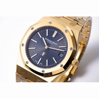 Royal Oak Jumbo 15202 YG/YG Gold&Blue Dials BF A2121