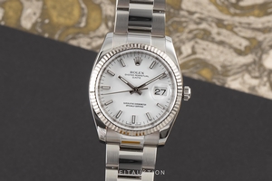 Rolex Oyster Perpetual steel / white gold automatic Kal. 3135 Ref. 115234
