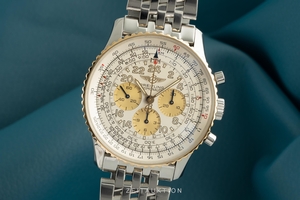 Breitling Navitimer Cosmonaute chronograph steel / gold manual winding Ref. D12022