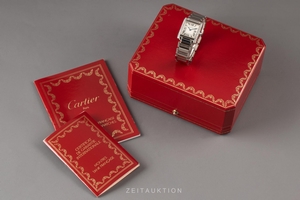 Cartier Tank Francaise 18 ct white gold quartz Kal. 057 Ref. 2403