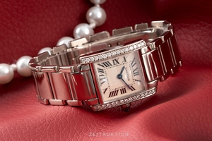 Cartier Tank Francaise 18 ct white gold quartz Kal. 057 Ref. 2403