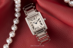 Cartier Tank Francaise 18 ct white gold quartz Kal. 057 Ref. 2403
