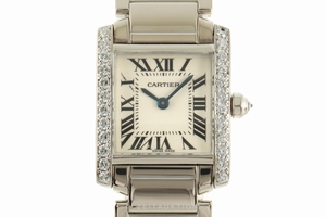 Cartier Tank Francaise 18 ct white gold quartz Kal. 057 Ref. 2403