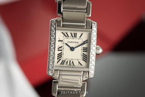 Cartier Tank Francaise 18 ct white gold quartz Kal. 057 Ref. 2403
