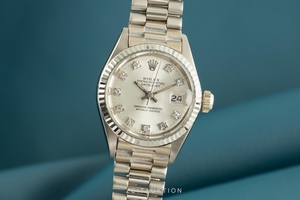 Rolex Lady Datejust 18 ct white gold automatic Kal. 2030 Ref. 6917 VINTAGE