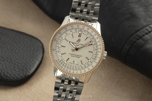 Breitling Navitimer steel / gold automatic Kal. B17 Ref. U17326