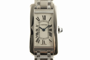 Cartier Tank Americaine 18 ct white gold quartz Kal. 157 Ref. 2489