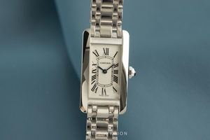 Cartier Tank Americaine 18 ct white gold quartz Kal. 157 Ref. 2489
