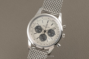 Breitling Transocean chronograph steel automatic Kal. B01 Ref. AB0152