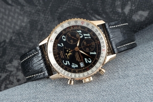 Breitling Montbrillant chronograph 18 ct gold automatic Kal. B43 Ref. H43330