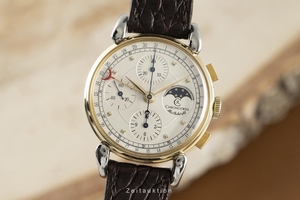 Chronoswiss A. Rochat chronograph gilt steel automatic Ref. 77890