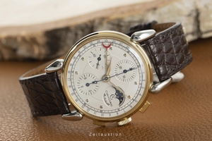 Chronoswiss A. Rochat chronograph gilt steel automatic Ref. 77890