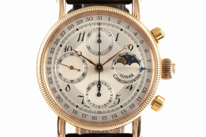 Chronoswiss Lunar chronograph 18 ct gold automatic Kal. C.755 Ref. CH7521R