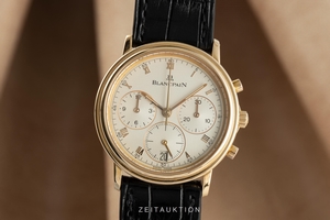 Blancpain Villeret chronograph 18 ct gold automatic Kal. 1185