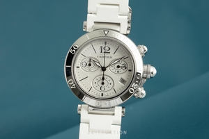 Cartier Pasha chronograph steel quartz Kal. 7101 Ref. 3129