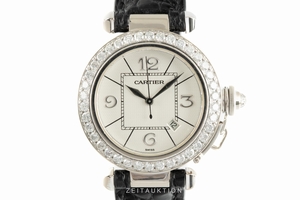 Cartier Pasha 18 ct white gold automatic Kal. 120 Ref. 2398