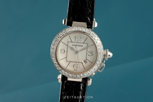 Cartier Pasha 18 ct white gold automatic Kal. 120 Ref. 2398