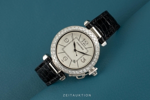 Cartier Pasha 18 ct white gold automatic Kal. 120 Ref. 2398