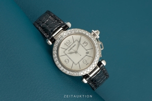 Cartier Pasha 18 ct white gold automatic Kal. 120 Ref. 2398