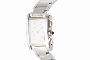 Cartier Tank Francaise chronograph steel / gold quartz Kal. 212P Ref. 2303