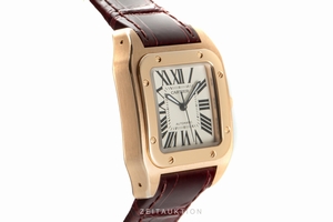 Cartier Santos 100 18 ct gold automatic Kal. 076 Ref. 2879