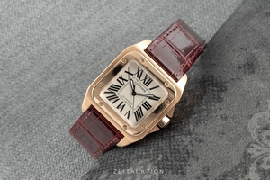 Cartier Santos 100 18 ct gold automatic Kal. 076 Ref. 2879