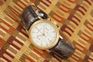 Blancpain Villeret chronograph 18 ct gold automatic Kal. 1185