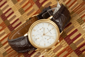 Blancpain Villeret chronograph 18 ct gold automatic Kal. 1185