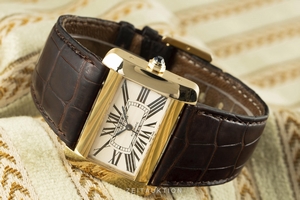 Cartier Tank Divan 18 ct gold automatic Kal. 120/381A Ref. 2603