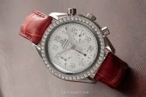 Omega Speedmaster chronograph steel automatic Kal. 3220 Ref. 275.0032, 3835.70.36