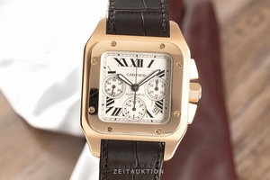 Cartier Santos 100 chronograph 18 ct red gold automatic Kal. 8630 Ref. 2935, W20131Y1