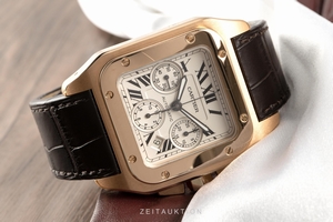 Cartier Santos 100 chronograph 18 ct red gold automatic Kal. 8630 Ref. 2935, W20131Y1