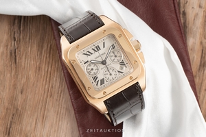 Cartier Santos 100 chronograph 18 ct red gold automatic Kal. 8630 Ref. 2935, W20131Y1