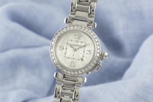 Cartier Pasha 18 ct white gold automatic Kal. 120 Ref. 2398