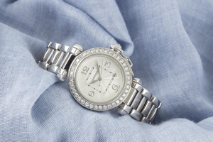Cartier Pasha 18 ct white gold automatic Kal. 120 Ref. 2398