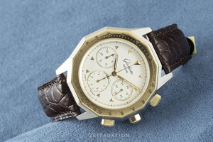 Glashutte Original Senator chronograph steel / gold automatic Kal. GUB 10-60 Ref. 1-10-66-13-12-04