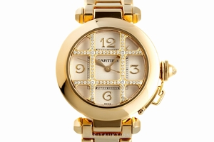 Cartier Pasha 18 ct gold automatic Kal. 120 Ref. 2399