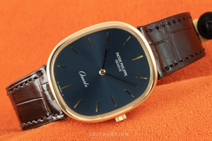 Patek Philippe Golden Ellipse 18 ct gold quartz Kal. E27 Ref. 3838