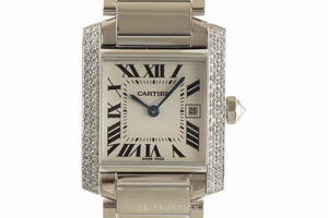Cartier Tank Francaise 18 ct white gold quartz Kal. 175A Ref. 2491