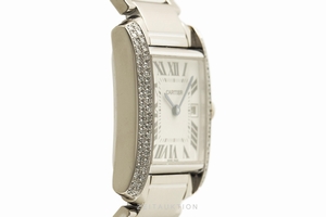 Cartier Tank Francaise 18 ct white gold quartz Kal. 175A Ref. 2491