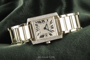 Cartier Tank Francaise 18 ct white gold quartz Kal. 175A Ref. 2491