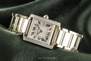 Cartier Tank Francaise 18 ct white gold quartz Kal. 175A Ref. 2491