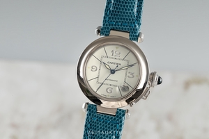 Cartier Pasha 18 ct white gold automatic Kal. 049 Ref. 2308